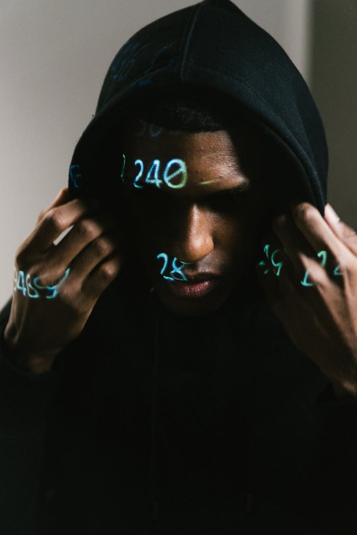 Person Wearing Black Hoodie